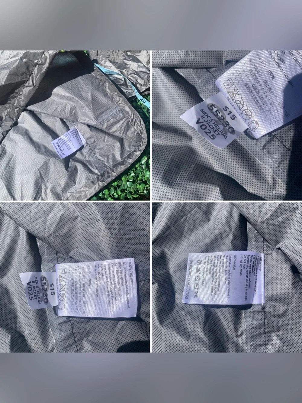 Outdoor Research Men’s Helium II Jacket in gray w/ neon yellow full zip Sz XL